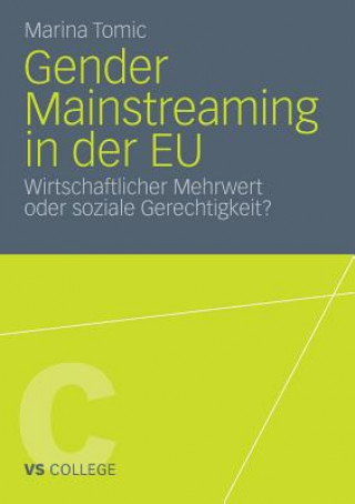 Kniha Gender Mainstreaming in Der Eu Marina Tomic