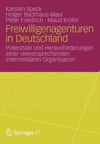 Book Freiwilligenagenturen in Deutschland Karsten Speck