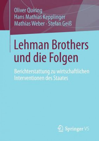 Kniha Lehman Brothers Und Die Folgen Oliver Quiring