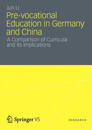 Kniha Pre-vocational Education in Germany and China Jun Li