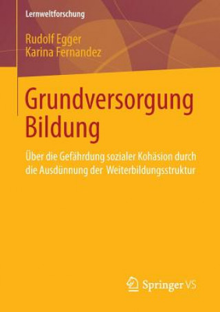 Kniha Grundversorgung Bildung Rudolf Egger
