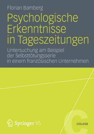 Książka Psychologische Erkenntnisse in Tageszeitungen Florian Bamberg