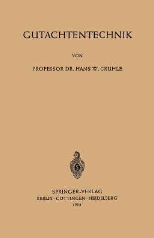 Buch Gutachtentechnik Hans Walter Gruhle