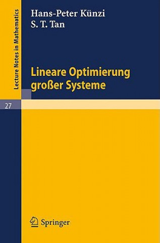 Knjiga Lineare Optimierung großer Systeme H. P. Künzi