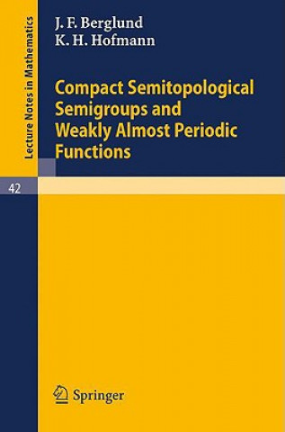 Könyv Compact Semitopological Semigroups and Weakly Almost Periodic Functions J. F. Berglund
