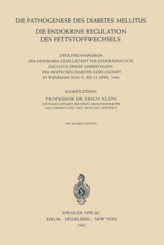 Könyv Die Pathogenese des Diabetes Mellitus Erich Klein