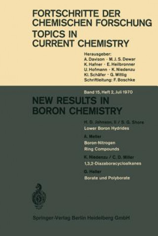 Kniha New Results in Boron Chemistry Johnson