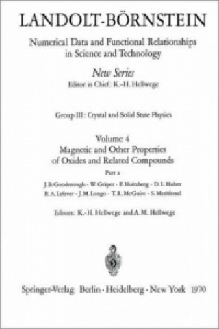 Kniha Magnetic and Other Properties of Oxides and Related Compounds J.B. Goodenough