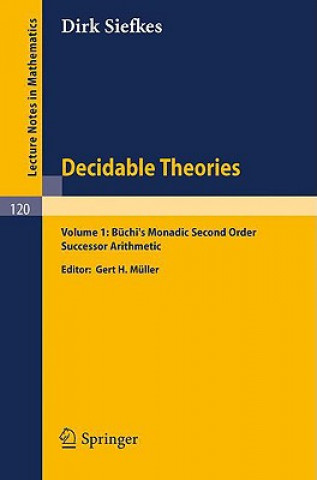 Kniha Decidable Theories Dirk Siefkes