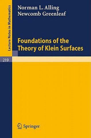 Kniha Foundations of the Theory of Klein Surfaces Norman L. Alling