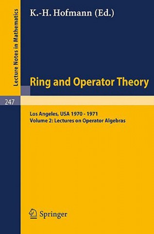 Libro Tulane University Ring and Operator Theory Year, 1970-1971 Karl H. Hofmann