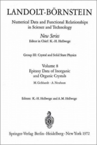 Könyv Epitaxy Data of Inorganic and Organic Crystals / Epitaxie-daten Anorganischer Und Organischer Kristalle M. Gebhardt