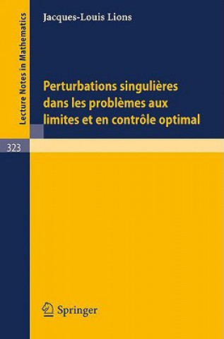 Könyv Perturbations Singulieres dans les Problemes aux Limites et en Controle Optimal J. L. Lions