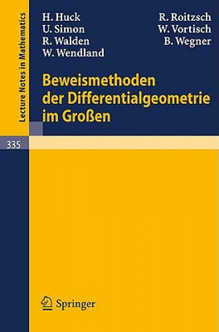 Könyv Beweismethoden Der Differentialgeometrie Im Gro en H. Huck