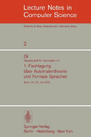 Könyv 1. Fachtagung über Automatentheorie und Formale Sprachen Karl-Heinz Böhling