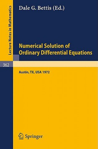 Carte Proceedings of the Conference on the Numerical Solution of Ordinary Differential Equations D.G. Bettis
