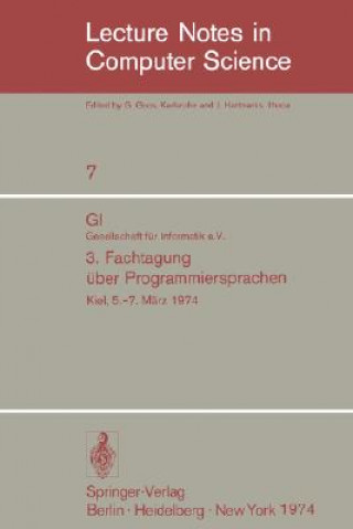 Knjiga GI - 3. Fachtagung über Programmiersprachen B. Schlender