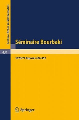 Könyv Séminaire Bourbaki pringer
