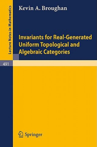 Kniha Invariants for Real-Generated Uniform Topological and Algebraic Categories K. A. Broughan