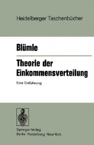 Kniha Theorie der Einkommensverteiling Gerold Blümle