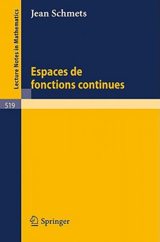 Kniha Espaces de fonctions continues J. Schmets