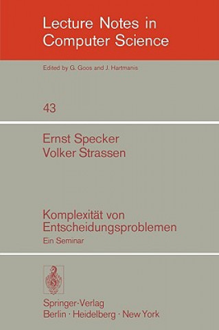 Livre Komplexität von Entscheidungsproblemen E. Specker