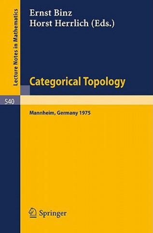 Kniha Categorical Topology E. Binz