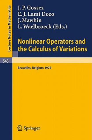 Könyv Nonlinear Operators and the Calculus of Variations J.P. Gossez