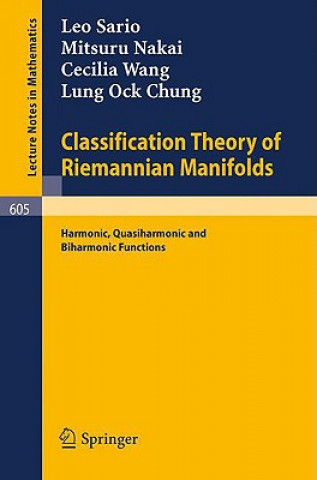 Könyv Classification Theory of Riemannian Manifolds S. R. Sario