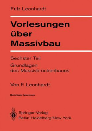 Buch Grundlagen des Massivbrückenbaues Fritz Leonhardt