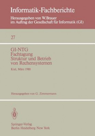 Book GI-NTG Fachtagung Struktur und Betrieb von Rechensystemen G. Zimmermann