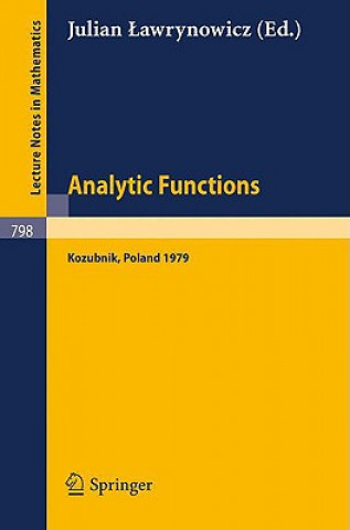 Kniha Analytic Functions. Kozubnik 1979 J. Lawrynowicz
