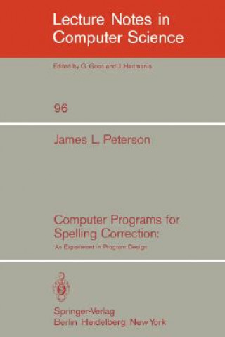 Książka Computer Programs for Spelling Correction J.L. Peterson