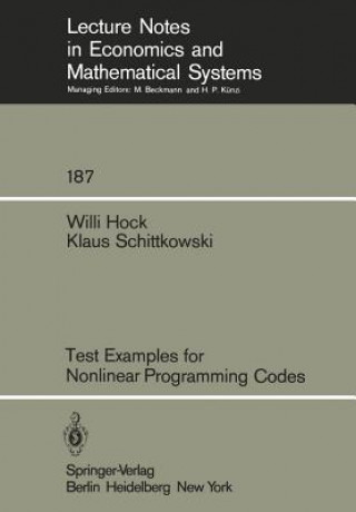Kniha Test Examples for Nonlinear Programming Codes W. Hock