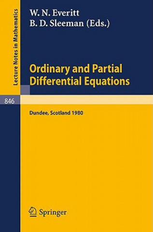 Könyv Ordinary and Partial Differential Equations W. N. Everitt