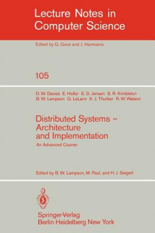 Könyv Distributed Systems - Architecture and Implementation D.W. Davies