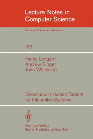 Kniha Directions in Human Factors for Interactive Systems H. Ledgard