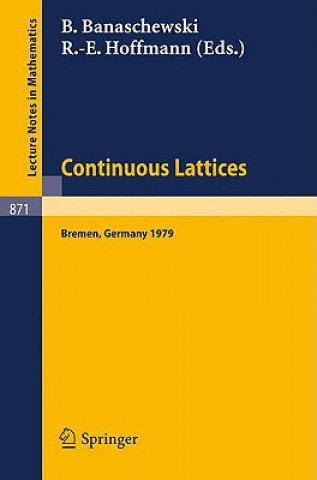 Carte Continuous Lattices B. Banaschewski