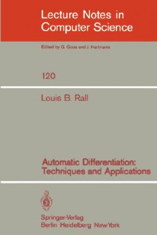 Kniha Automatic Differentiation L.B. Rall