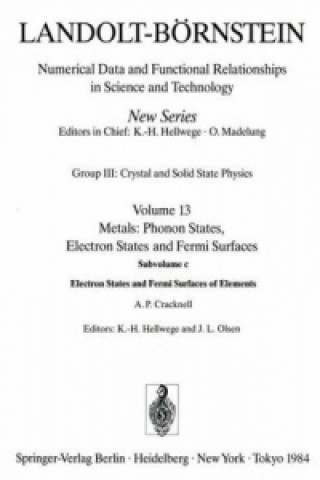 Książka Electron States and Fermi Surfaces of Elements / Elektronenzustande Und Fermiflachen Von Elementen A.P. Cracknell