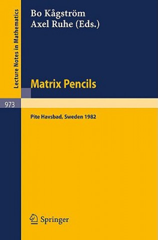 Könyv Matrix Pencils B. Kagström