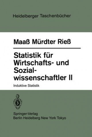 Buch Statistik Feur Wirtschafts- Und Sozial-wissenschaftler 2 Siegfried Maaß