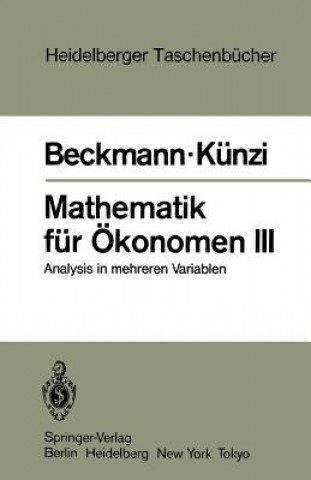Könyv Mathematik Feur eOmonomen III Martin J. Beckmann