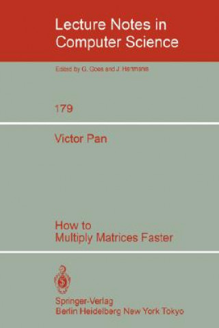 Libro How to Multiply Matrices Faster V. Pan