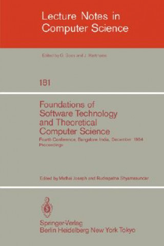 Livre Foundations of Software Technology and Theoretical Computer Science Mathai Joseph