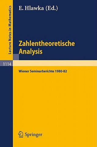 Könyv Zahlentheoretische Analysis E. Hlawka