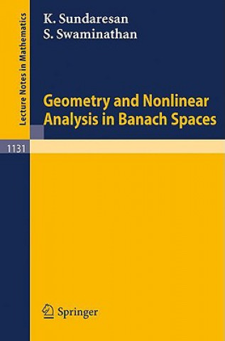 Βιβλίο Geometry and Nonlinear Analysis in Banach Spaces Kondagunta Sundaresan