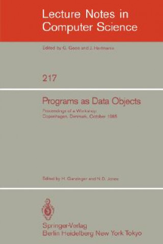Book Programs as Data Objects Harald Ganzinger