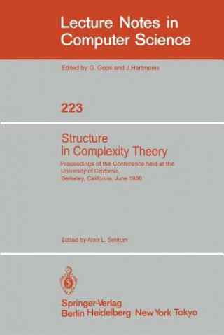 Book Structure in Complexity Theory Alan L. Selman
