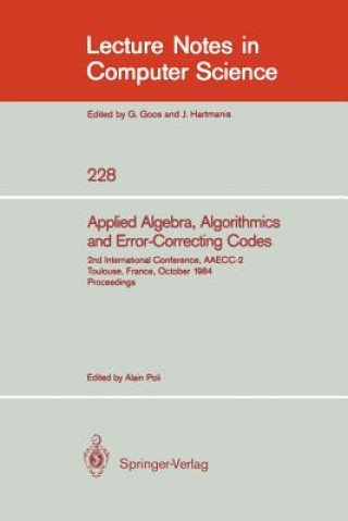 Kniha Applied Algebra, Algorithmics and Error-Correcting Codes Alain Poli